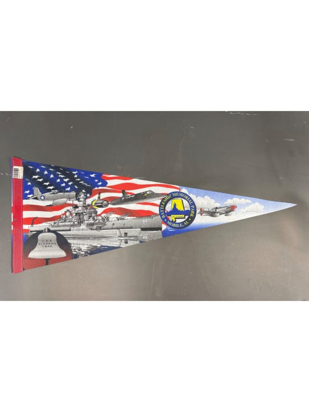 Vintage 90’s USS Alabama Battleship pennant